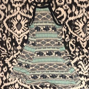 Blue and white elephant dress